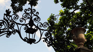 Image of ornate gate at Harvard University